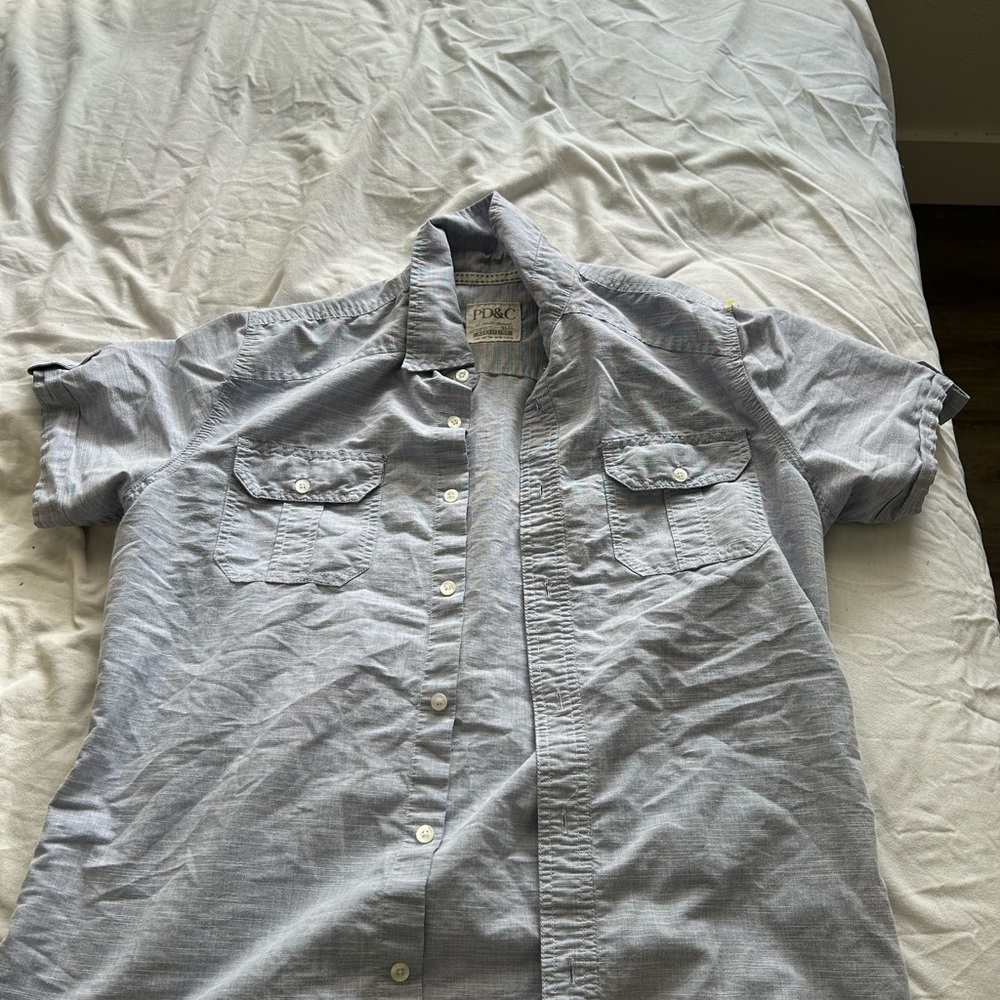 Old Navy Men's Light Blue Casual Button Down Shirt and needing money